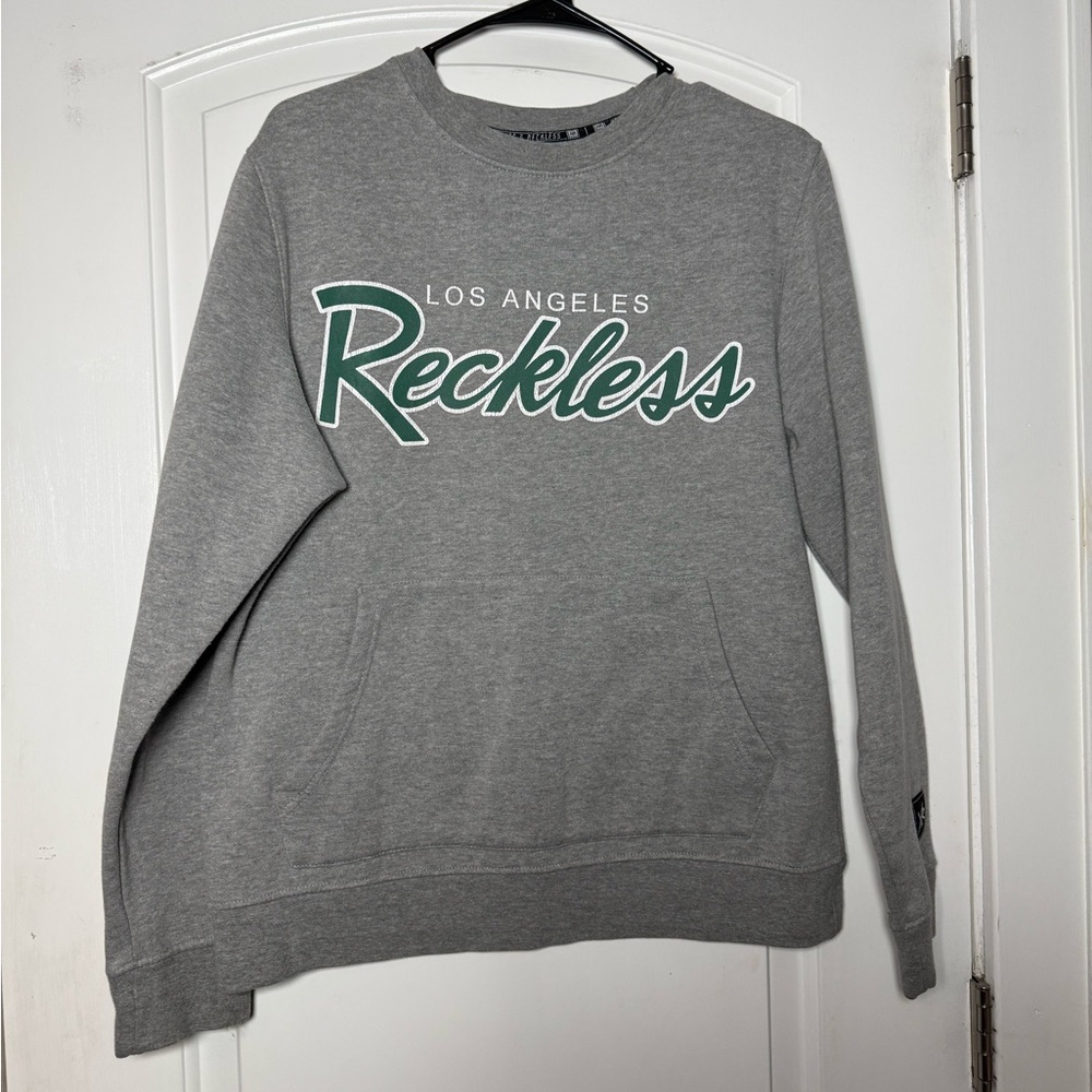 Young & Reckless Gray Crewneck Sweater